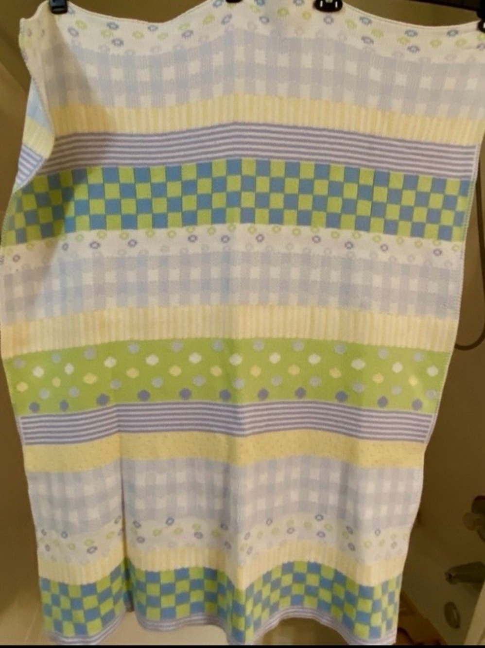 Saks Fifth Avenue Cotton Knit Throw. Beautiful Colors for you or your Crib. NWOT